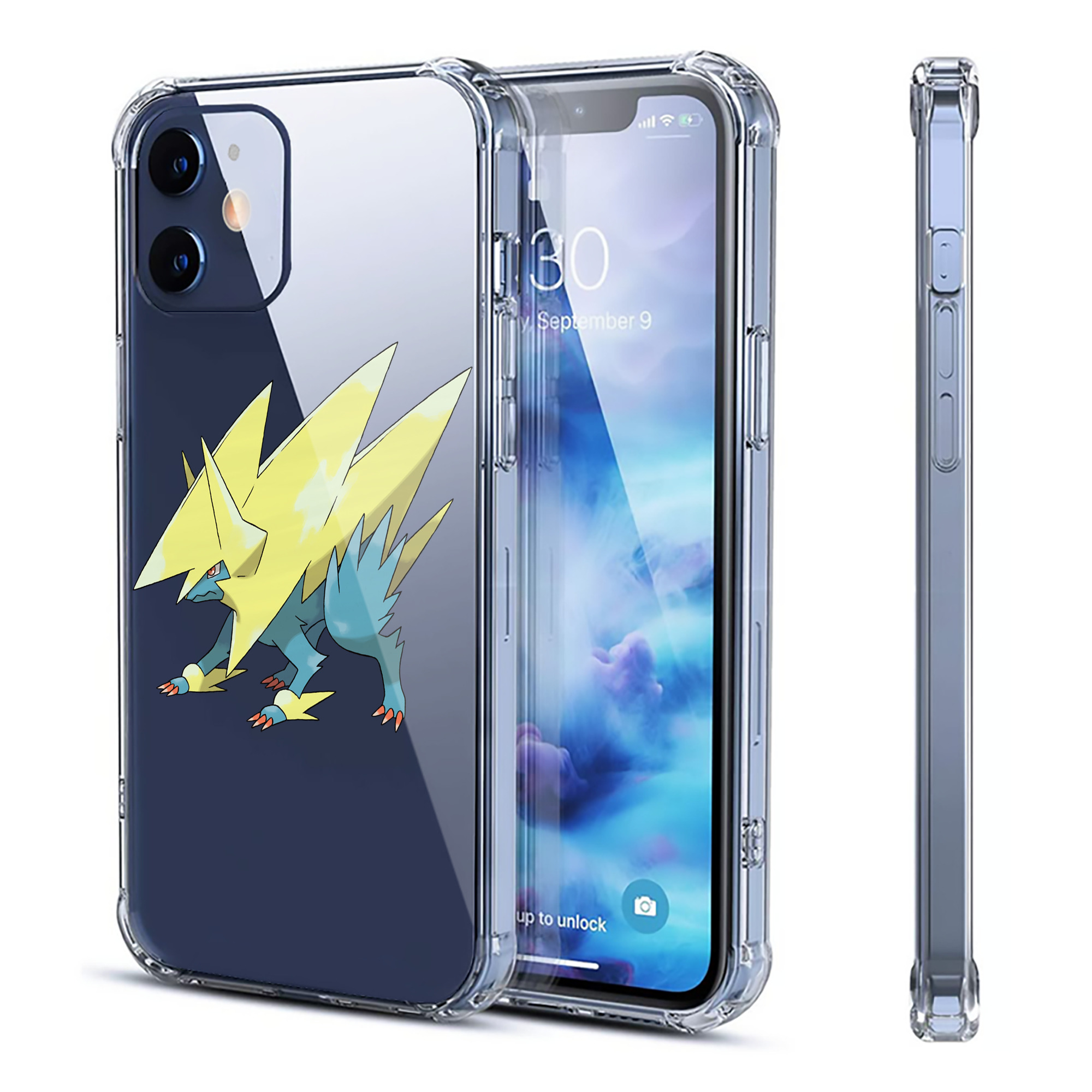 （画像用） ポケットモンスター Pokémon 【iPhone 12シリーズ対応】透明スマホケース（クリアソフトケース）